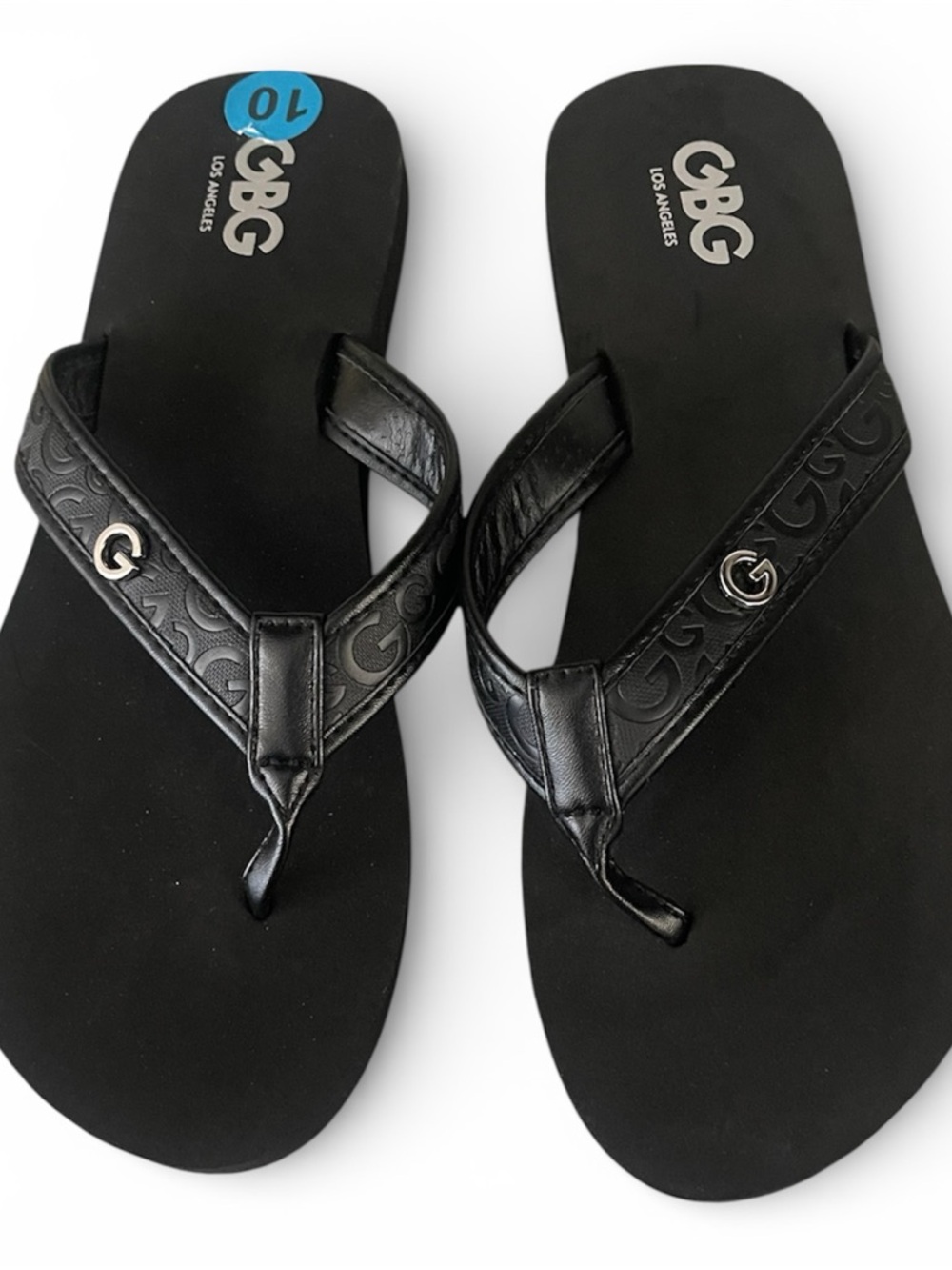 GBG Los Angeles Women’s 10 Black Flip Flop Sandals